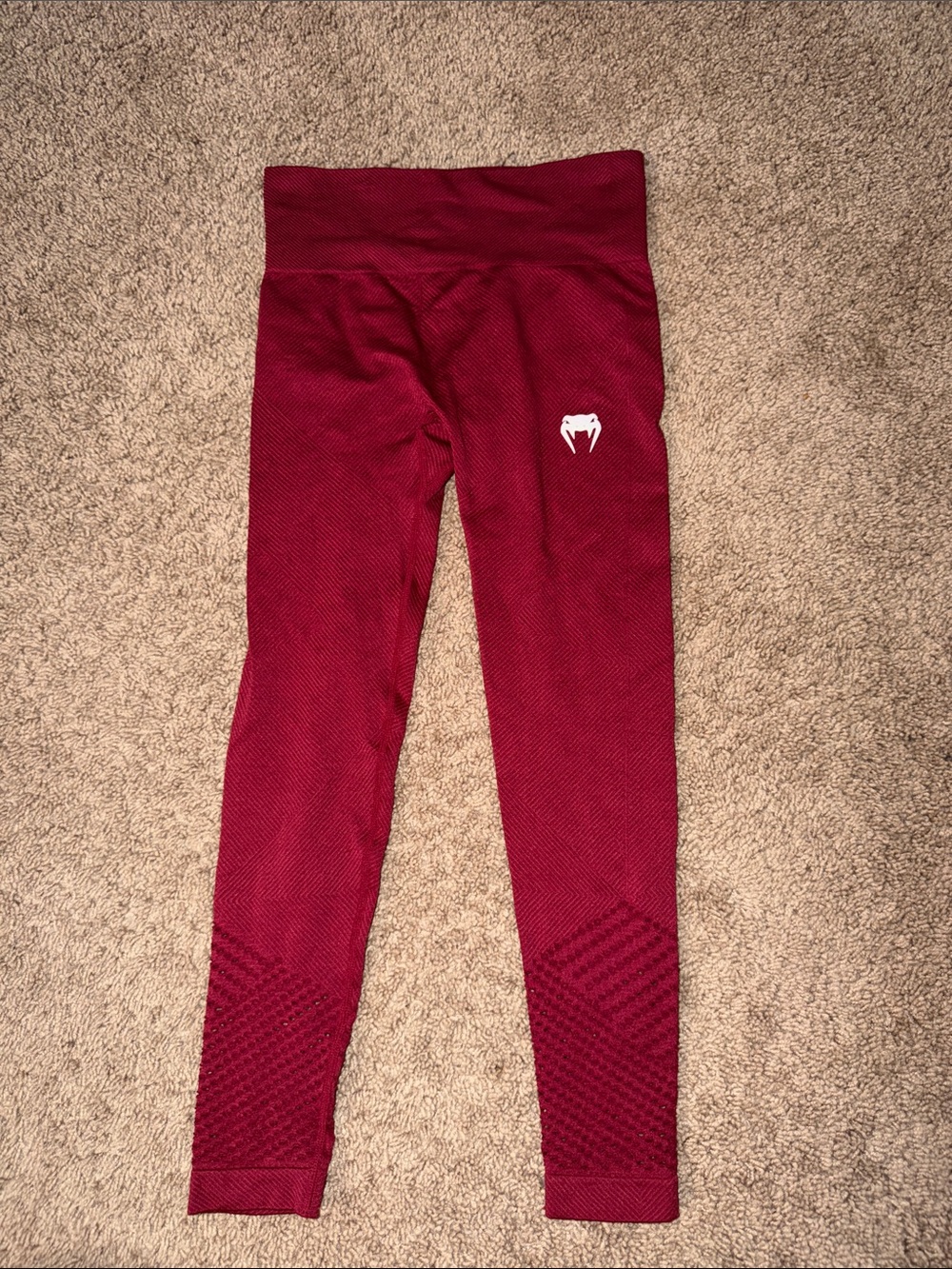 Venom sz XS sparring leggings in burgundy